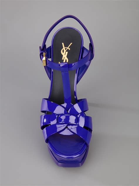 ysl tribute sandal baby blue|ysl tribute platform sandals.